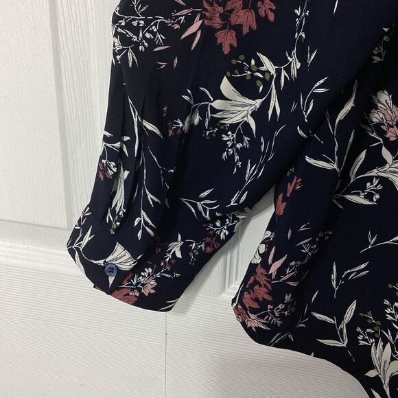 Hilary Radley Floral Blouse Tunic Blue XXL NWT - Picture 5 of 10